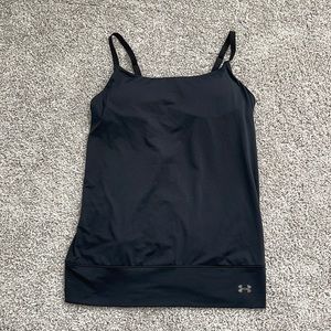 Under Armour Workout Black Tank Top with Built in Bra - Size XS